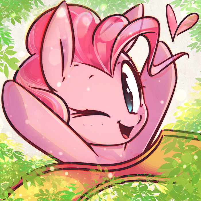 Wink - My Little Pony, PonyArt, Pinkie Pie, Mirroredsea