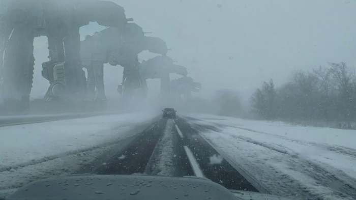 Just an AT-M6 on the track. Nothing special - My, Star Wars VIII: The Last Jedi, , Road, Track, Car, Walker, Empire