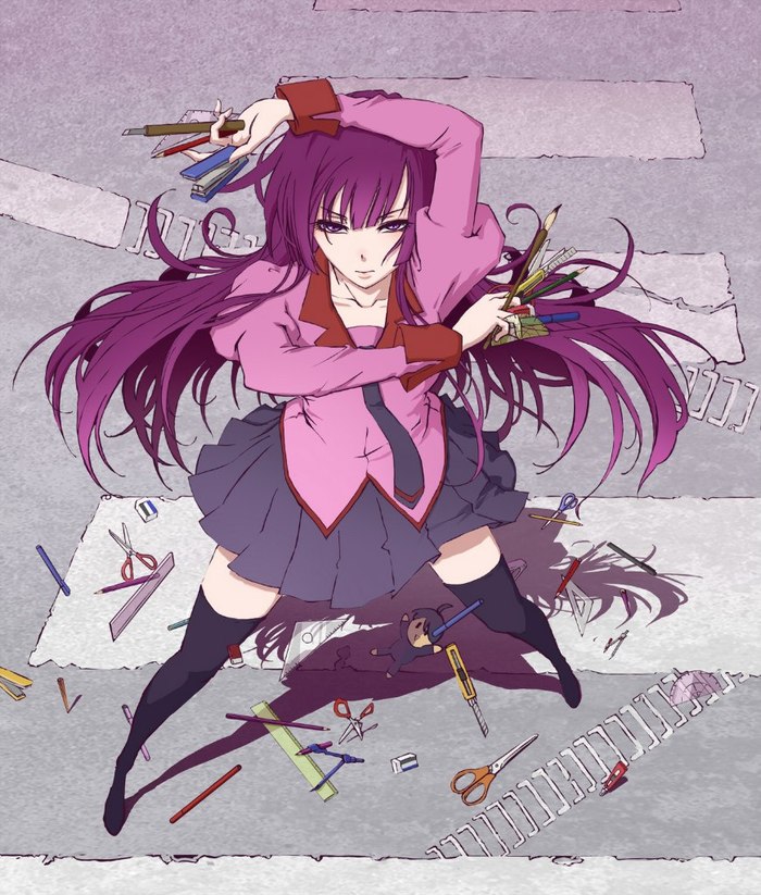 Какую роль я играю сегодня? - Аниме, Anime Art, Monogatari series, Hitagi Senjougahara