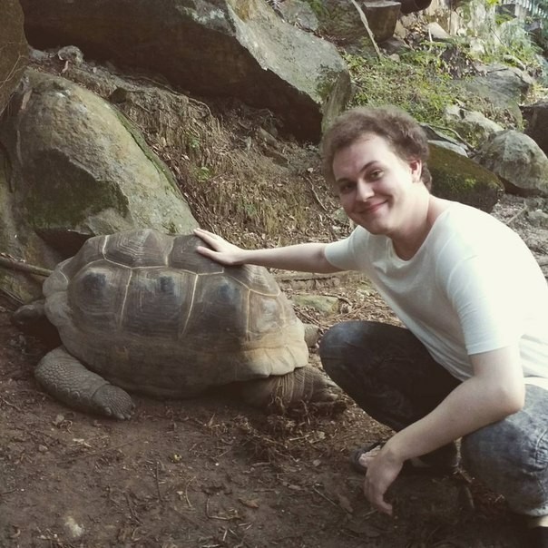 Khovan with a turtle))) - Sea turtles, Yury Khovansky