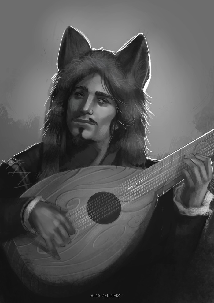 Buttercup in a wolf hat - My, Witcher, The Witcher 3: Wild Hunt, Andrzej Sapkowski, Buttercup, Witcher Art, The Witcher 3: Wild Hunt, Bard