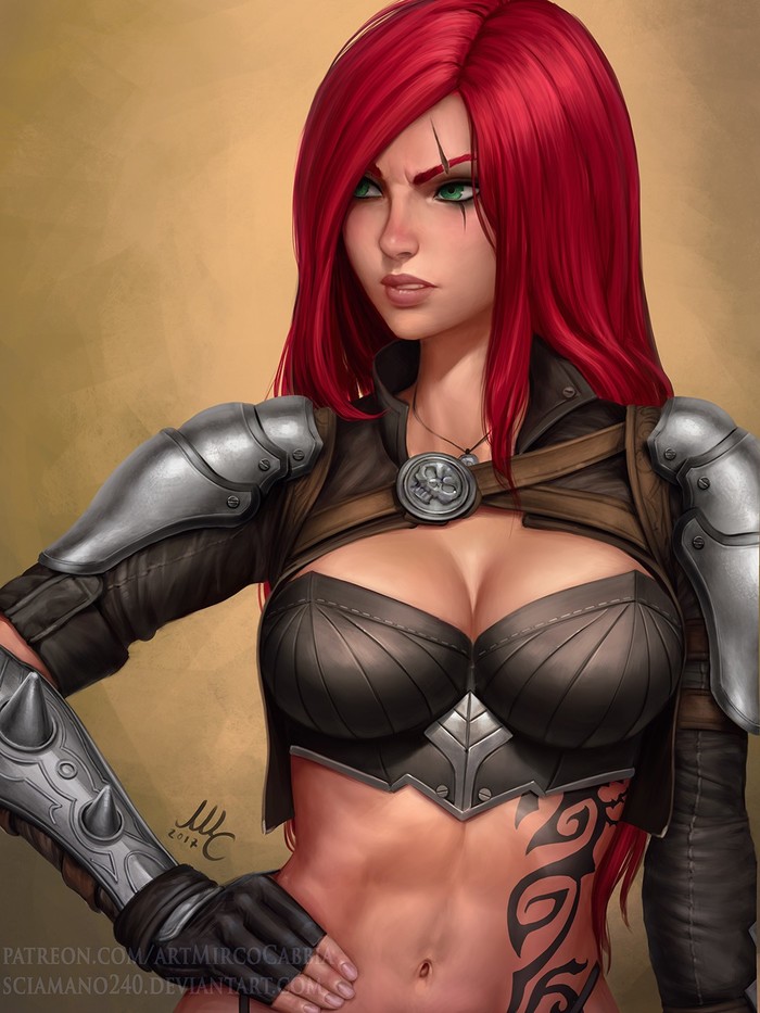 Katarina - League of Legends, Anime Art, Видеоигра, Девушки, Sciamano240