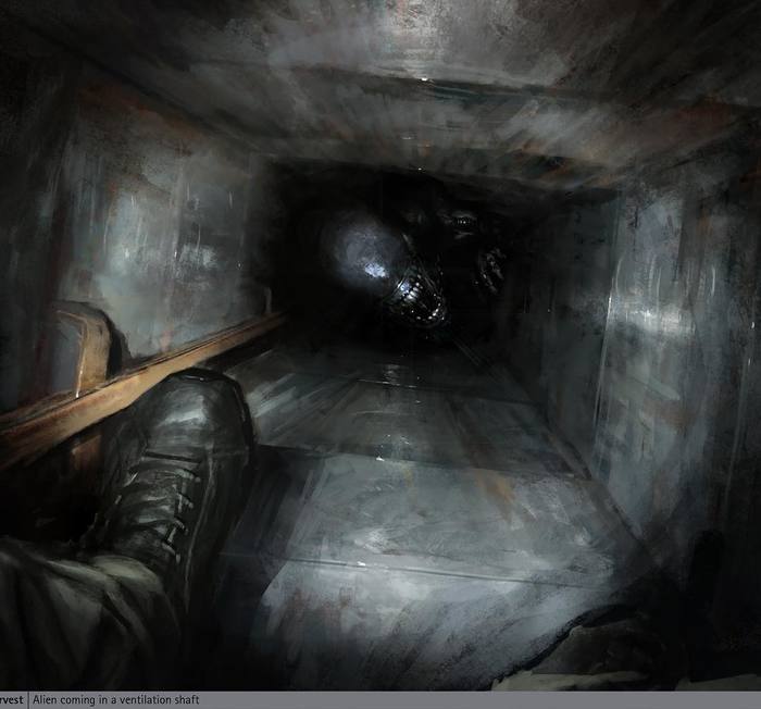 New-old concept art of the canceled Alien - Walt disney company, Stranger, , Strangers, Xenomorph, Alien movie