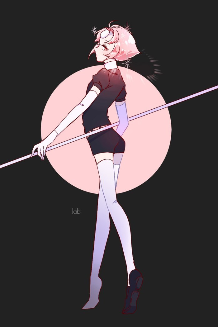 Pearl - Anime Art, Аниме, Не аниме, Кроссовер, Houseki No Kuni, Steven Universe, Pearl