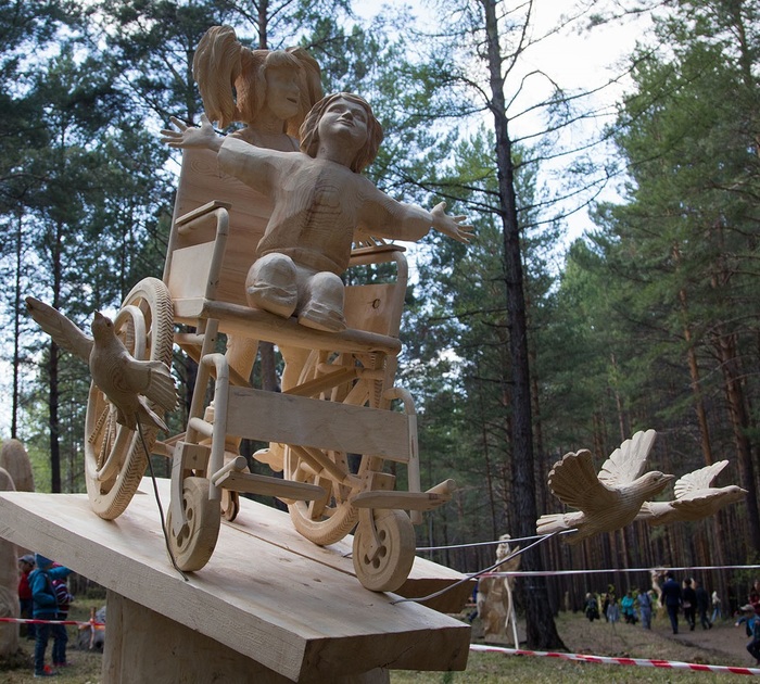 wood sculpture - Sculpture, Longpost, Irkutsk region