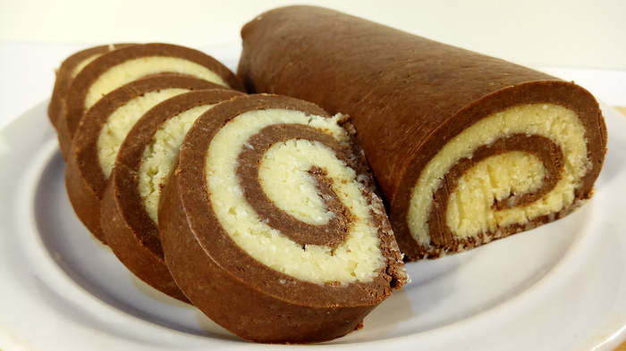 Very Delicious Bounty Roll. No baking in just 15 minutes - My, No baking, Bounty, , Dessert