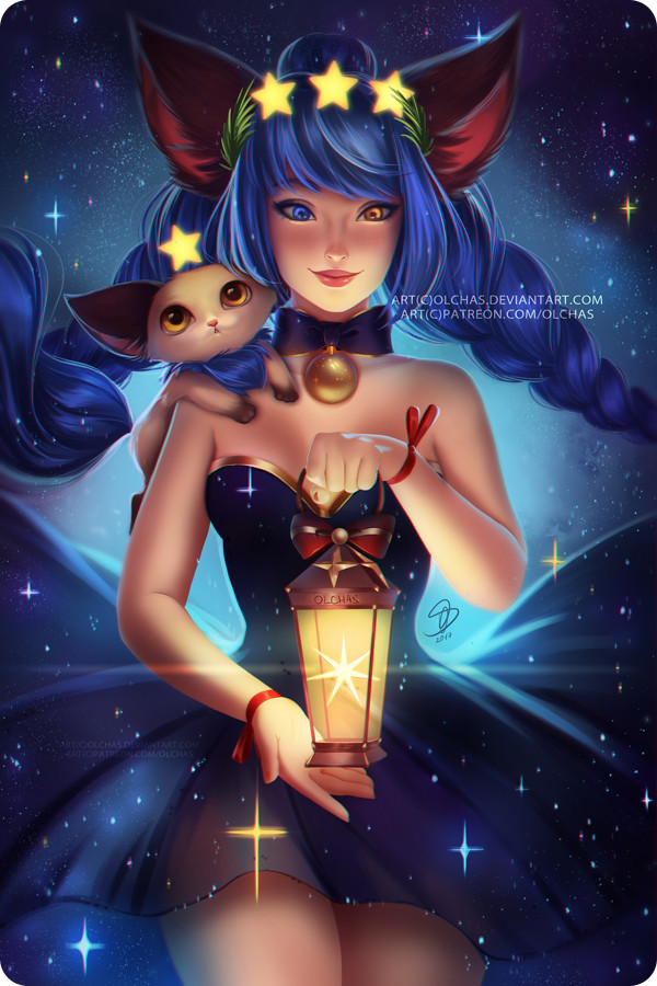 Sonia (Original Character) by OlchaS, New Year Theme - Olchas, Original character, Stars, Space, Art, Stars