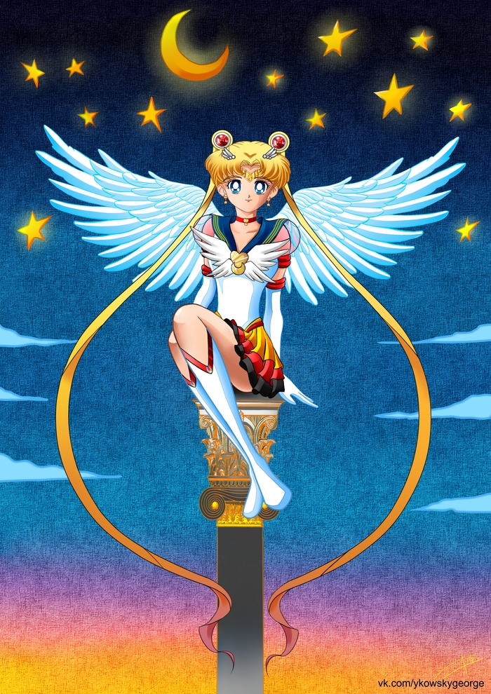 Sailor moon - Моё, Sailor Moon, Фан-Арт, Аниме, SAI, Anime Art