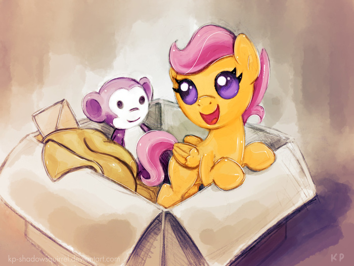 Подборка артов со Скуталу My Little Pony, Scootaloo, Applebloom, Sweetie belle, Cutie Mark Crusaders, Длиннопост