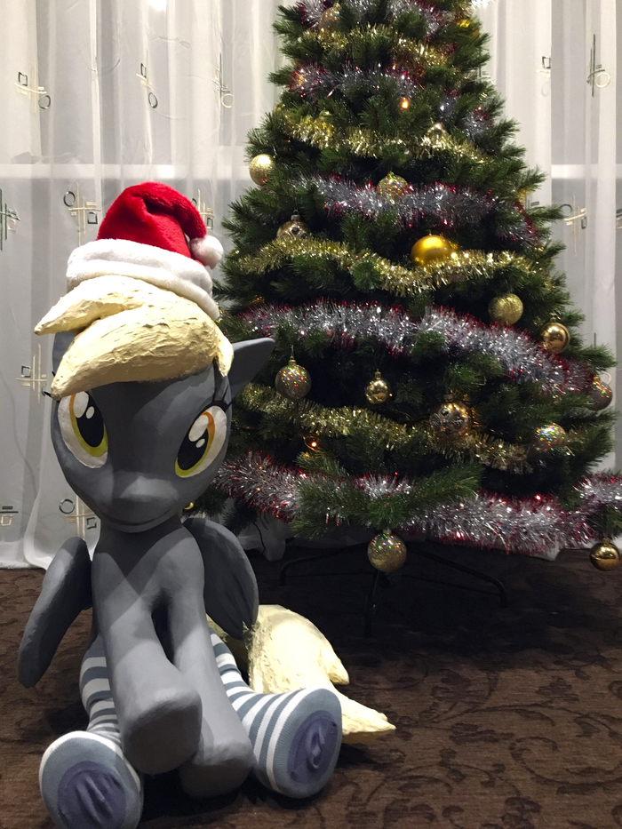 Happy New Year! - My, New Year, Pepakura, My little pony, Derpy hooves, Papercraft