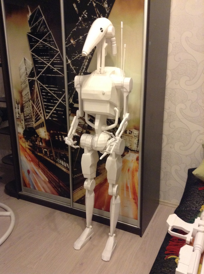 Droid Star Wars from paper. Part III. Final - My, Papercraft, Paper, Star Wars, Longpost