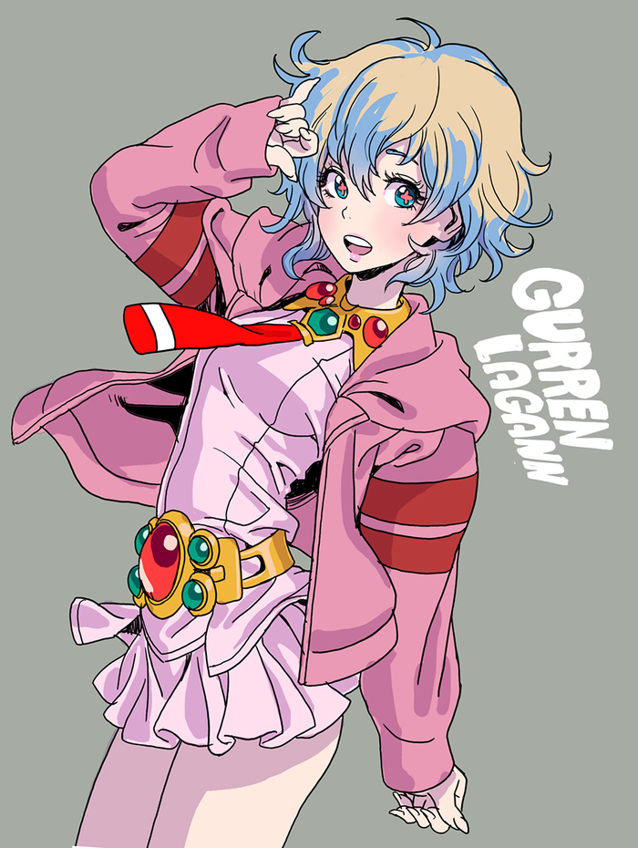 Nia Teppelin Anime Art, Аниме, Gurren Lagann, Nia Teppelin, Kamioka shunya