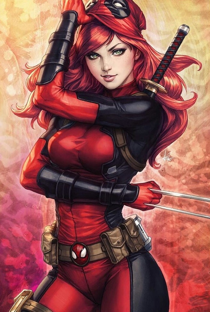 Mary Jane Watson/Deadpool - Marvel, Mary Jane, Deadpool, Art, Images, Artgerm, Superheroes
