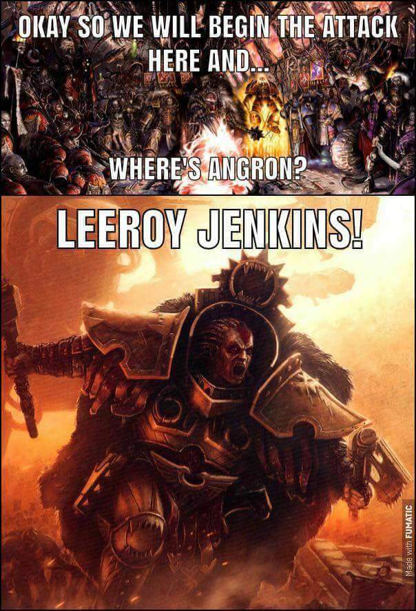 A little about why Horus ended up losing... - Horus heresy, Warhammer, World of warcraft, Angron, Wh humor