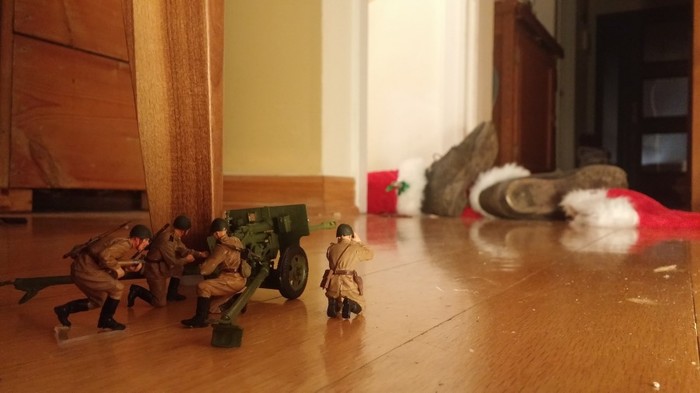Soldiers in the house. - New Year, Toys, Miniature, Toy soldiers, Army, Creation, Longpost