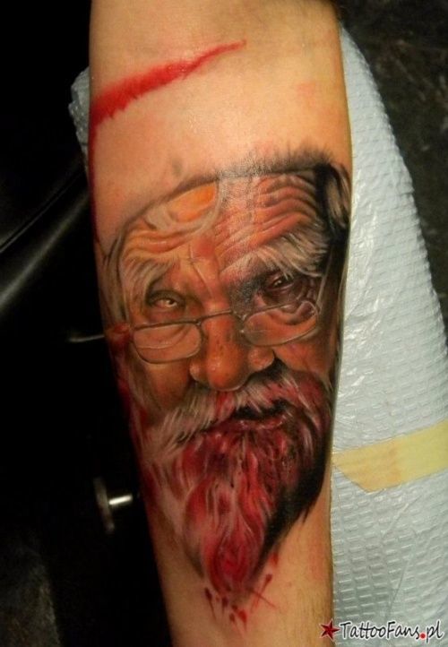 When you are a holiday person (part 2) - Tattoo, New Year, Longpost, Santa Claus