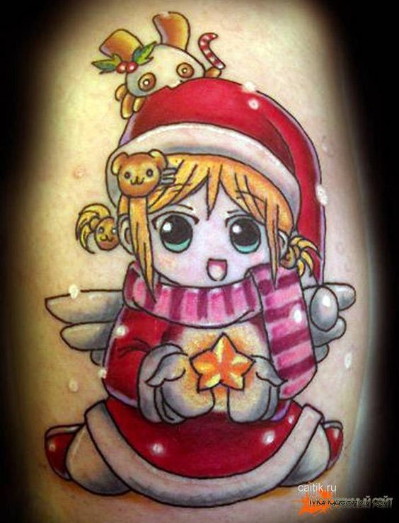 When you are a holiday person (part 2) - Tattoo, New Year, Longpost, Santa Claus