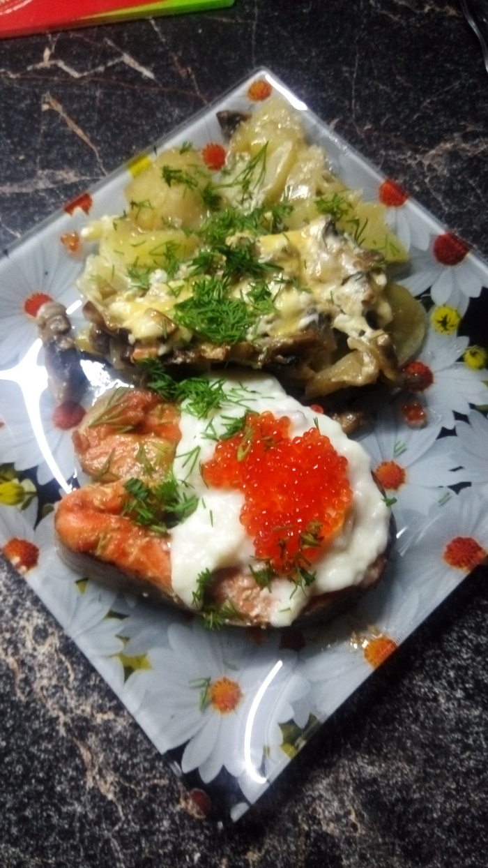 Happy New Year!!! - My, New Year, Recipe, Salmon, Potato