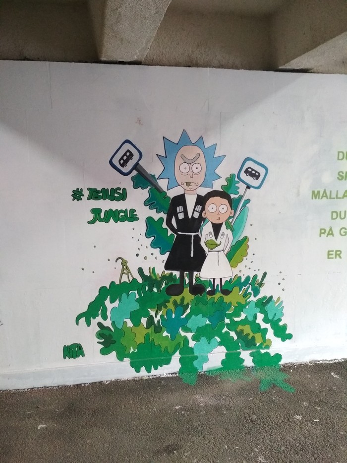 Georgian creativity - My, Tbilisi, Rick and Morty, Graffiti, Longpost