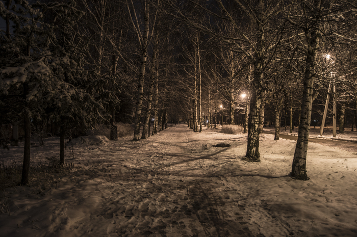 Night Nerekhta - My, Nerekhta, Night shooting, Provinces, Winter