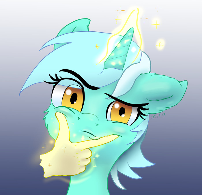 Lyra Thinking Emoji by xbi - My Little Pony, Lyra Heartstrings, Xbi