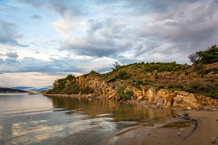 On the sea. - My, Sea, Adriatic Sea, Bay, Croatia, Sunset, Summer