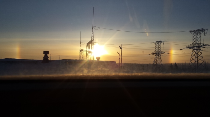Yakut sky2 - My, Yakutia, Halo, beauty, Sky, Morning, freezing