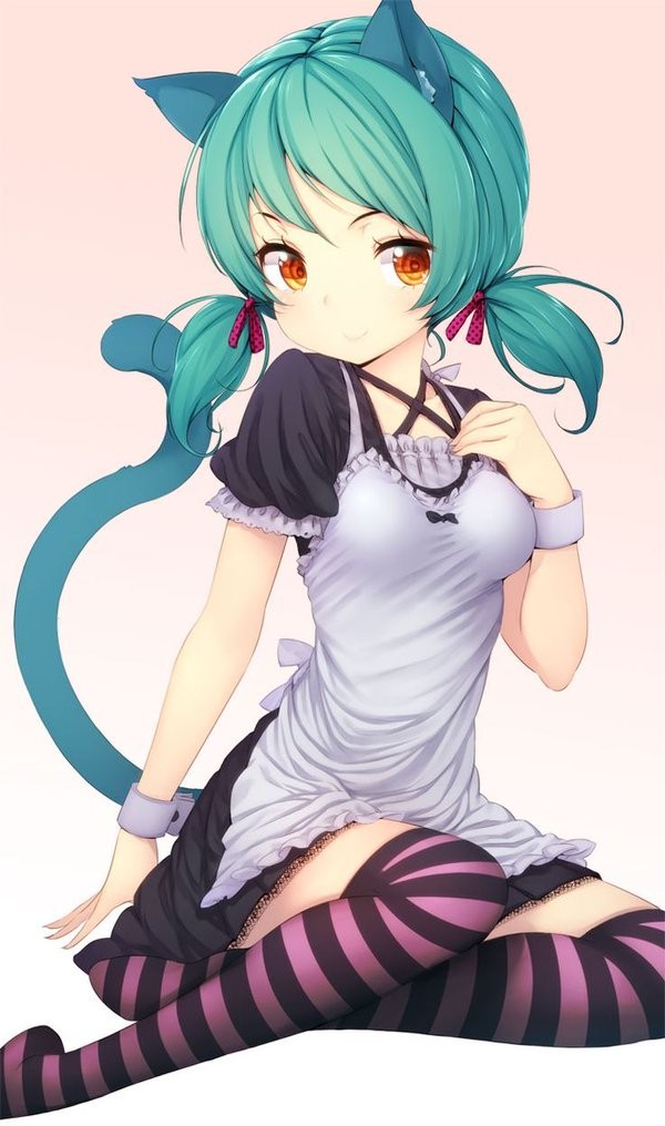 Several anime neko arts - Neko, Anime art, Anime, Loli, Nekopara, Longpost