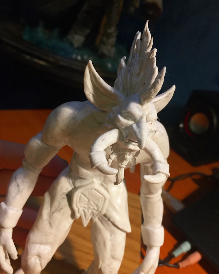 A bit of Vol'jin's sculpting process with: - My, My, Wow, World of warcraft, Warcraft, Blizzard, Лепка, Polymer clay, Figurine, Longpost, Figurines