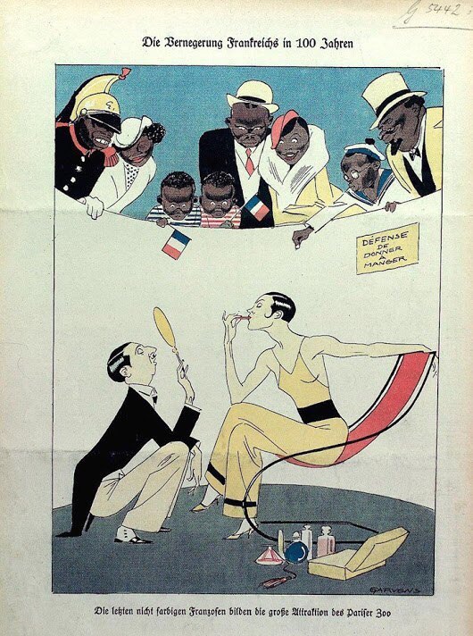 Illustration from the German magazine Kladderadatsch. - Germany, Magazine, Illustrations, 1932, France, French people