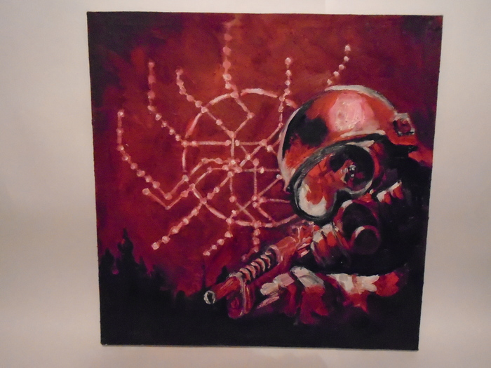 Painting based on the game Metro 2033 - My, Metro 2033, , Oil painting, Images