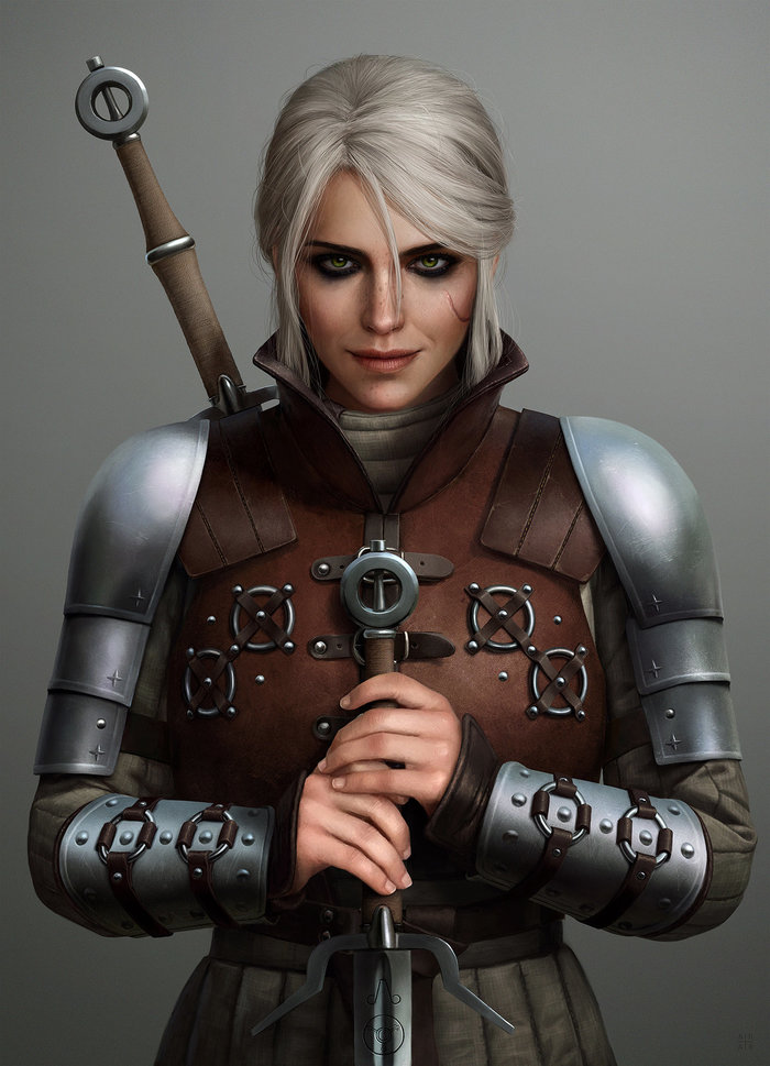 Ciri in the armor of the bear school. - Ciri, Witcher, Bear School, Art, Astor Alexander