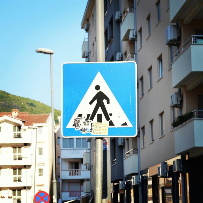 Such different pedestrians - My, Montenegro, The photo, A pedestrian, Crosswalk