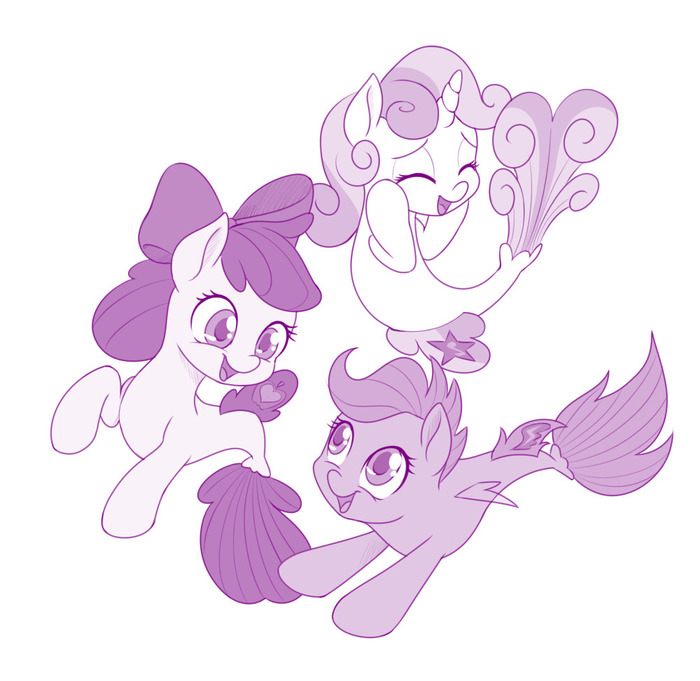 Happy Cutie Mark Crusaders day by It's something - My little pony, Cutie mark crusaders, Sweetie belle, Scootaloo, Applebloom, Pony, Art