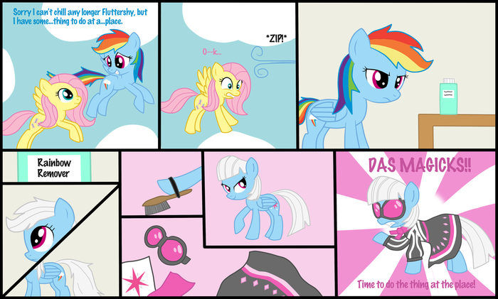 DAS MAGICKS! My Little Pony, Fluttershy, Rainbow Dash, Photo Finish, Google Translate