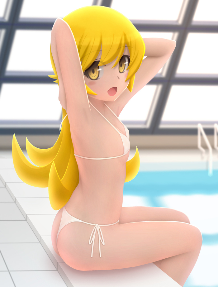 A few small ideals in the tape) - Anime art, Shinobu oshino, Monogatari series, Art, Siraha