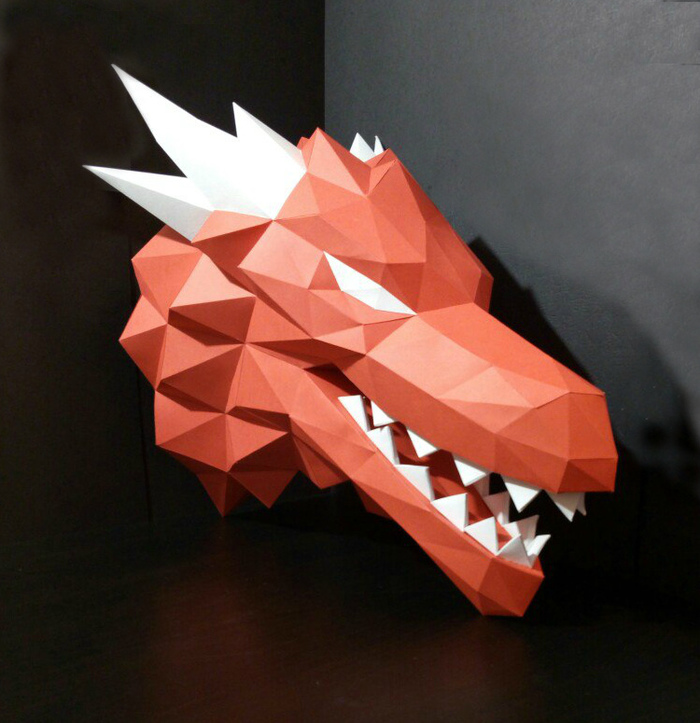 Dragon Targaryen. Papercraft. - My, Long-post, Idea, Presents, Idea for home, Creation, Papercraft, The Dragon, Longpost