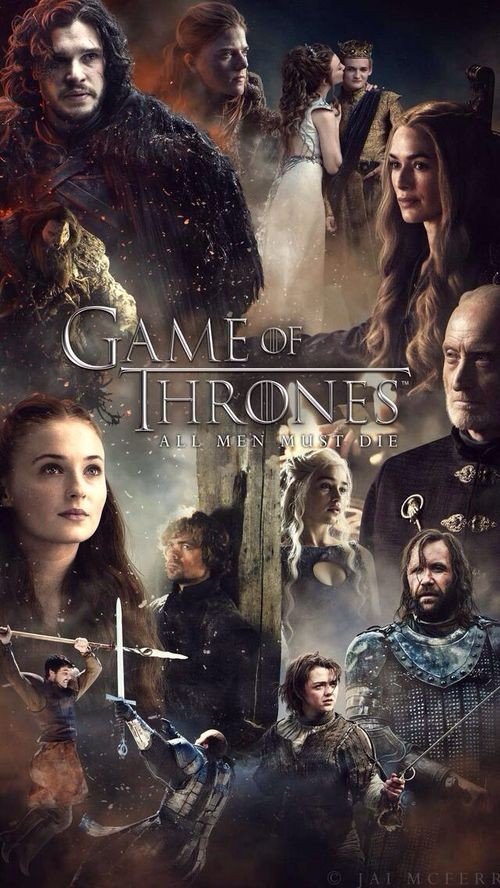 All people must die - Game of Thrones, Photoshop master, Jon Snow, Arya stark, Sansa Stark, Cersei Lannister, Tyrion Lannister