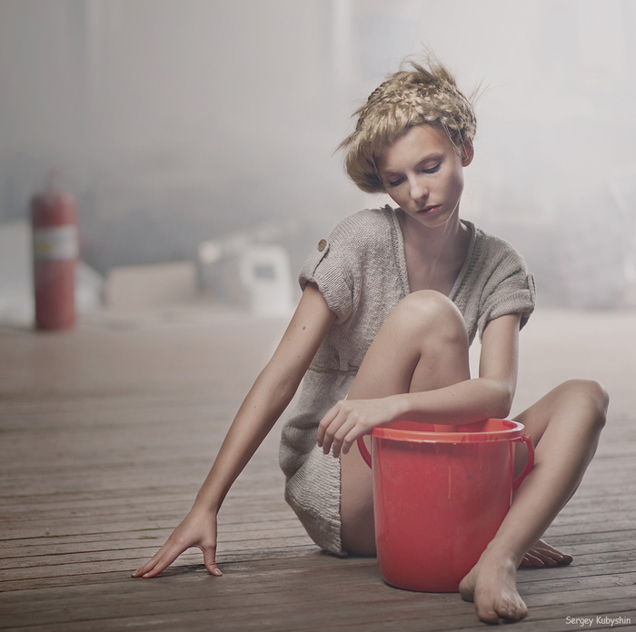 girl with a bucket - Girls, Bucket