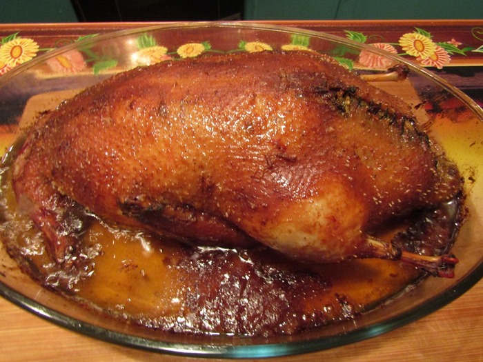 Duck stuffed with potatoes and baked in the oven - My, Recipe, Duck, Second courses, Festive table, Food, Longpost