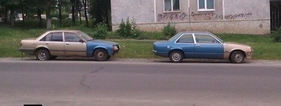 In case of a chase, the color-blind man prepared two identical cars. - Retro car, Погоня, Criminals, My