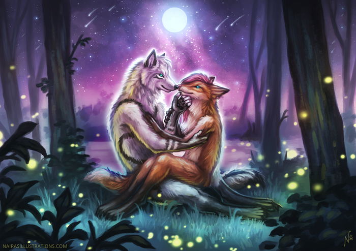 warm night - Furry, Anthro, Art, Naira