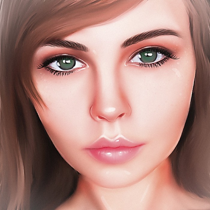 My little hobby #2 - My, Art, Drawing, Retouch, Portrait