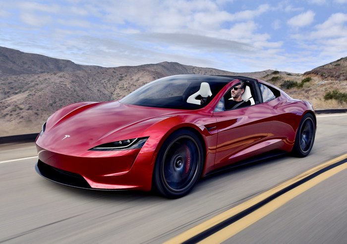 Afternoon cruise Tesla, Tesla Roadster