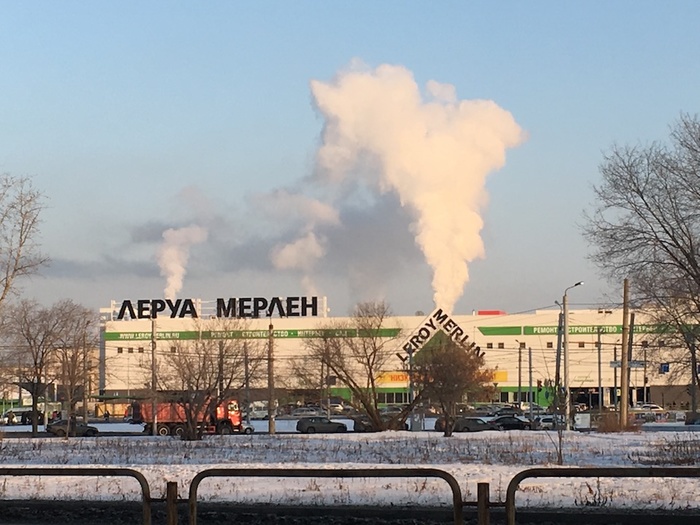 Найден источник смога в Челябинске!!!)))) - Моё, Сарказм, Режим черного неба, Челябинск, Выброс, Удачный ракурс