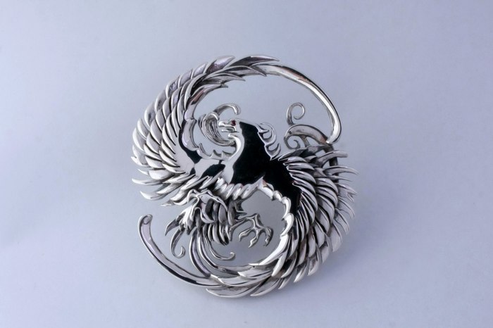 Phoenix pendant - My, Phoenix, Phoenix Bird, Silver, Longpost