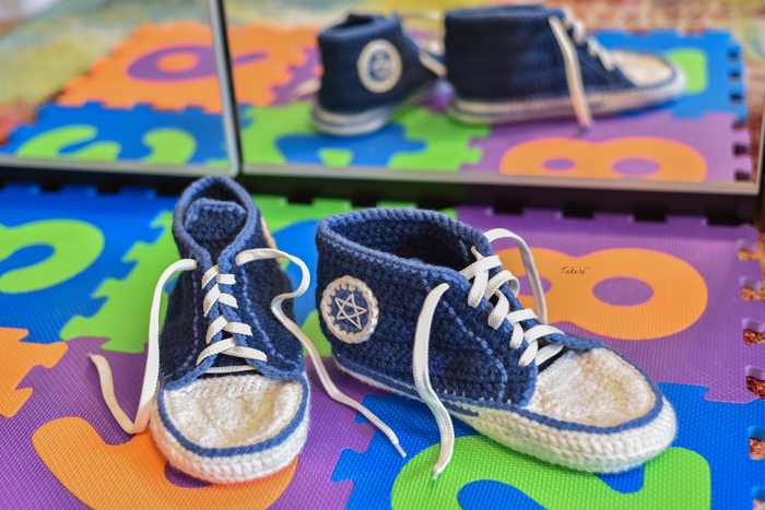 Home knitted sneakers - My, Longpost, Knitting, Crochet, Needlework, Sneakers, Shoes, Heat, Needlework without process