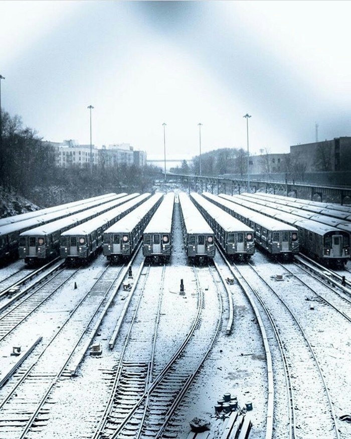 New York subway in winter. - Railway, Metro, America, New York