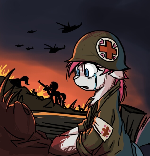 Red Cross. Red heart. - My little pony, Nurse redheart, Semi-Grimdark