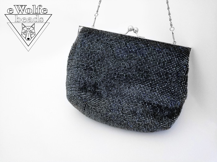 Beaded evening bag - My, Beads, Сумка, Needlework, Needlework without process, , Longpost